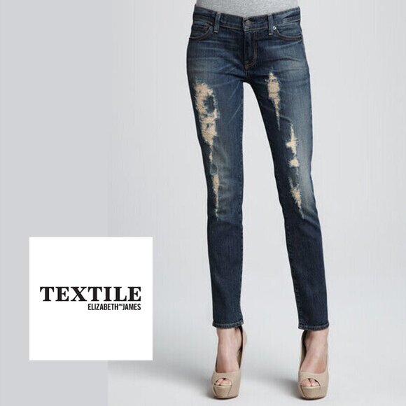 TEXTILE Elizabeth & James - Debbie Distressed Jeans- NWT - Picture 1 of 5